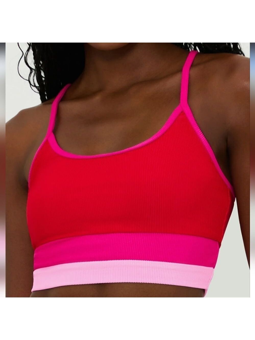 Beach Riot Eva Colorblock Bikini Top Sz Small NWT